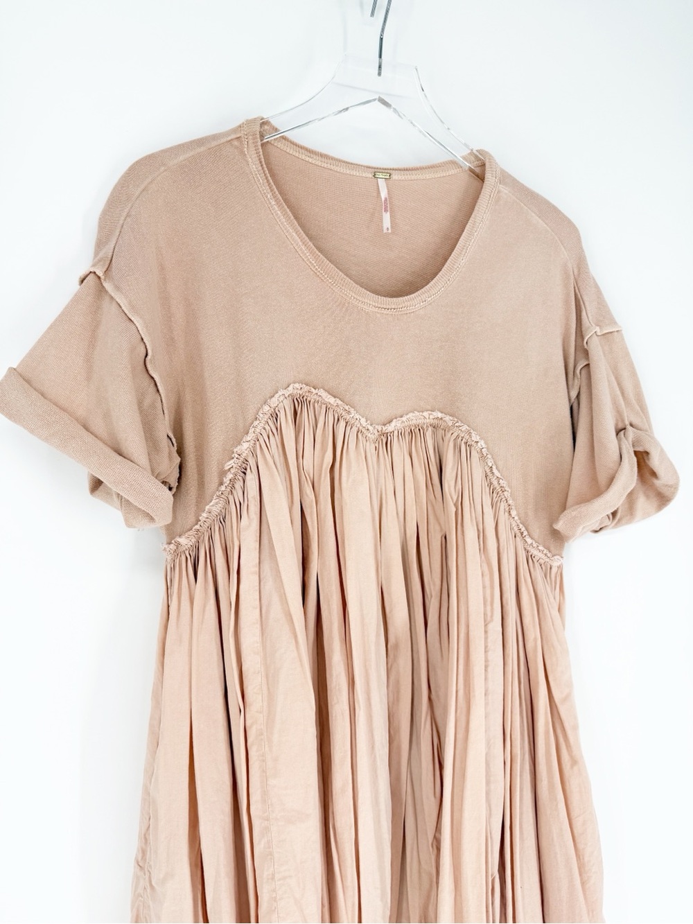 Free People Catalina Bohemian Flowy Short Sleeve Mini Dress S - Picture 4 of 8